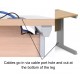 Vivo Cable Managed Leg Straight Office Desk